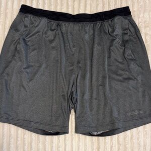 adidas Men's Charcoal and Black Athletic Shorts